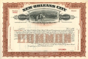 New Orleans City Railroad Co. - Bond